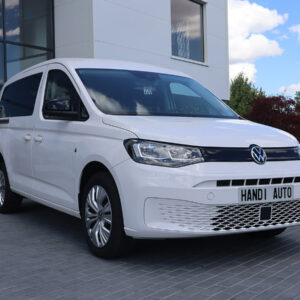 Caddy Maxi TPMR Blanc vue avant latérale - véhicule handicap