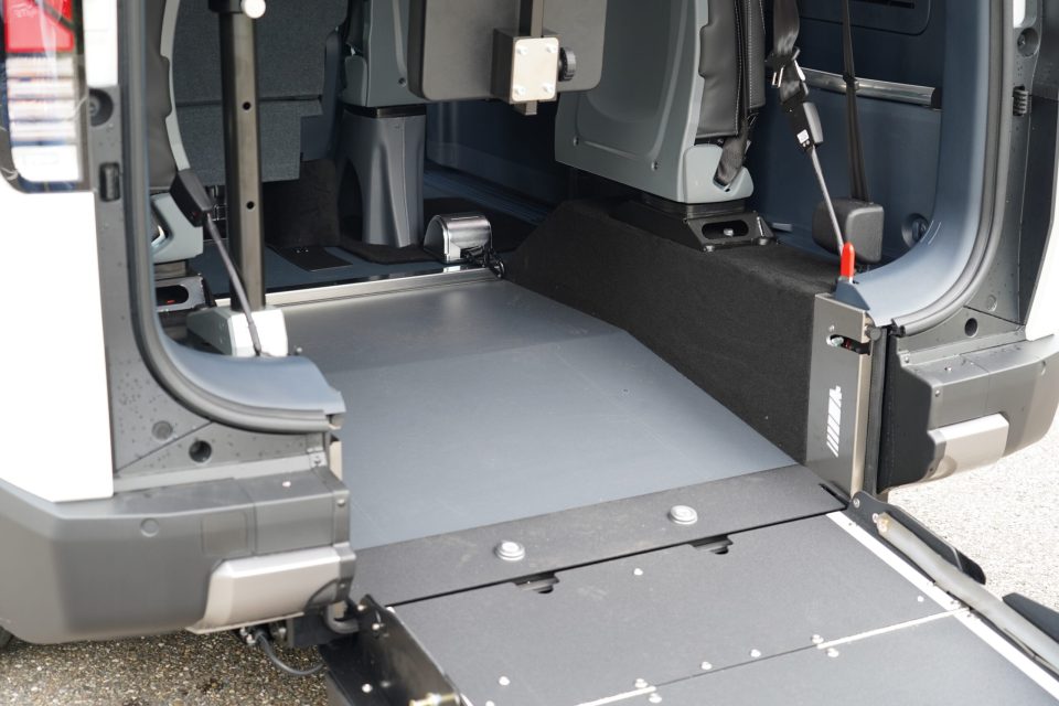 vue arrière pour l'accès au fauteuil roulant