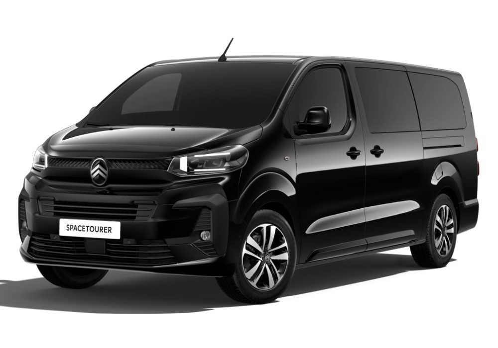 Citroën Spacetourer TPMR noir perla nera sur fond blanc - véhicule TPMR - voiture handicap